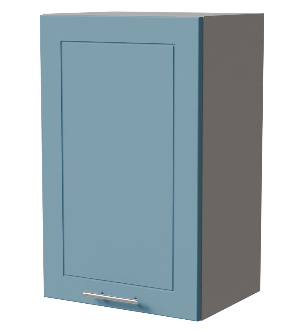 HÄNGESCHRANK Bari W2/45 RAL 5024 pastellblau (K5) / Grau Matt 45 / 32,5 / 72cm - Blau/Grau, Holz/Holzwerkstoff (45/72/32.5cm) - Feldmann-Wohnen