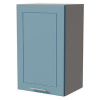 HÄNGESCHRANK Bari W2/45 RAL 5024 pastellblau (K5) / Grau Matt 45 / 32,5 / 72cm - Blau/Grau, Holz/Holzwerkstoff (45/72/32.5cm) - Feldmann-Wohnen