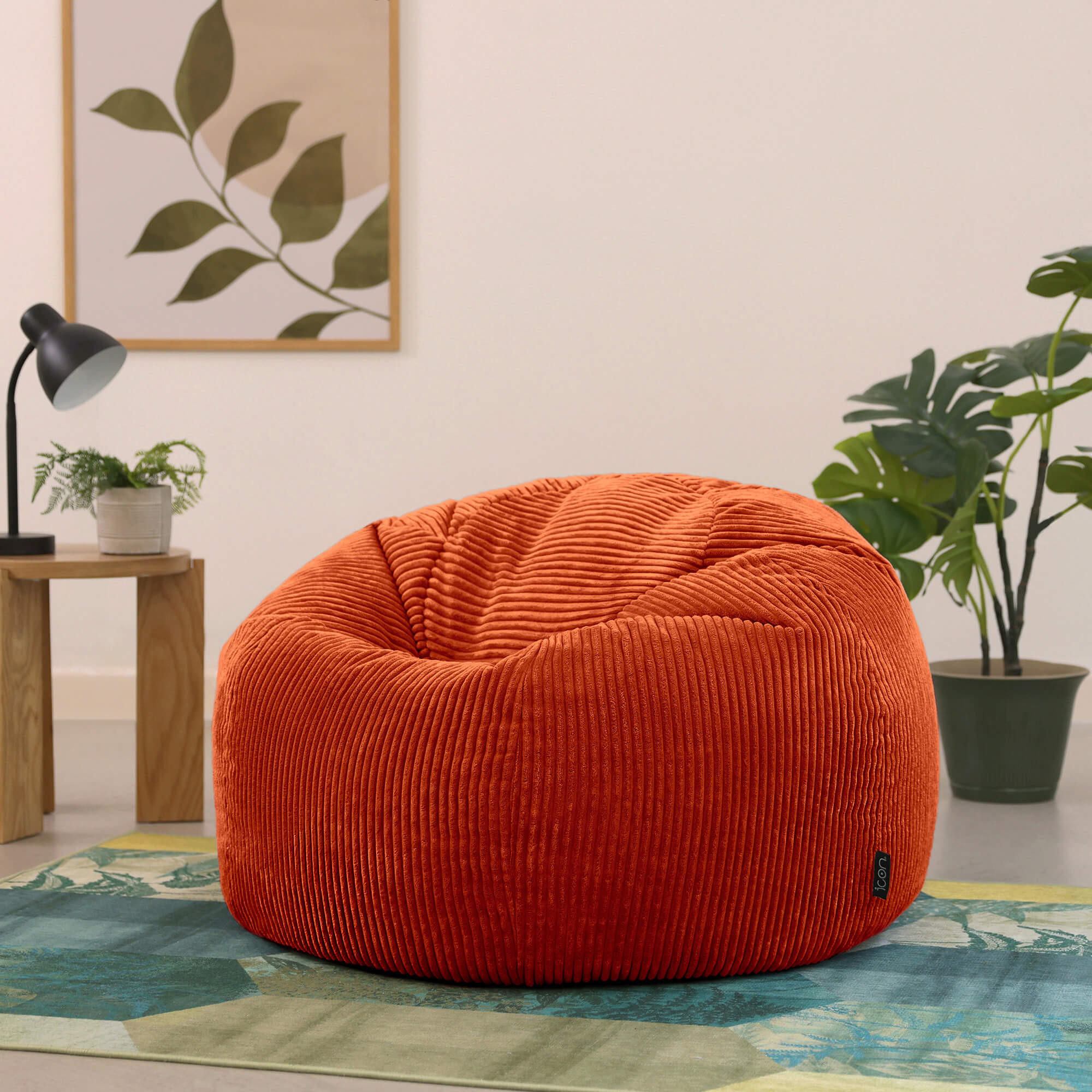 SITZSACK Klassisch Kingston, Cord - Terracotta, Textil (85/50/85cm) - icon