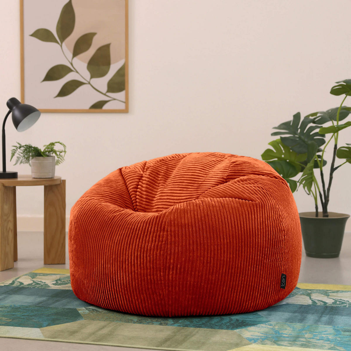 SITZSACK Klassisch Kingston, Cord - Terracotta, Textil (85/50/85cm) - icon
