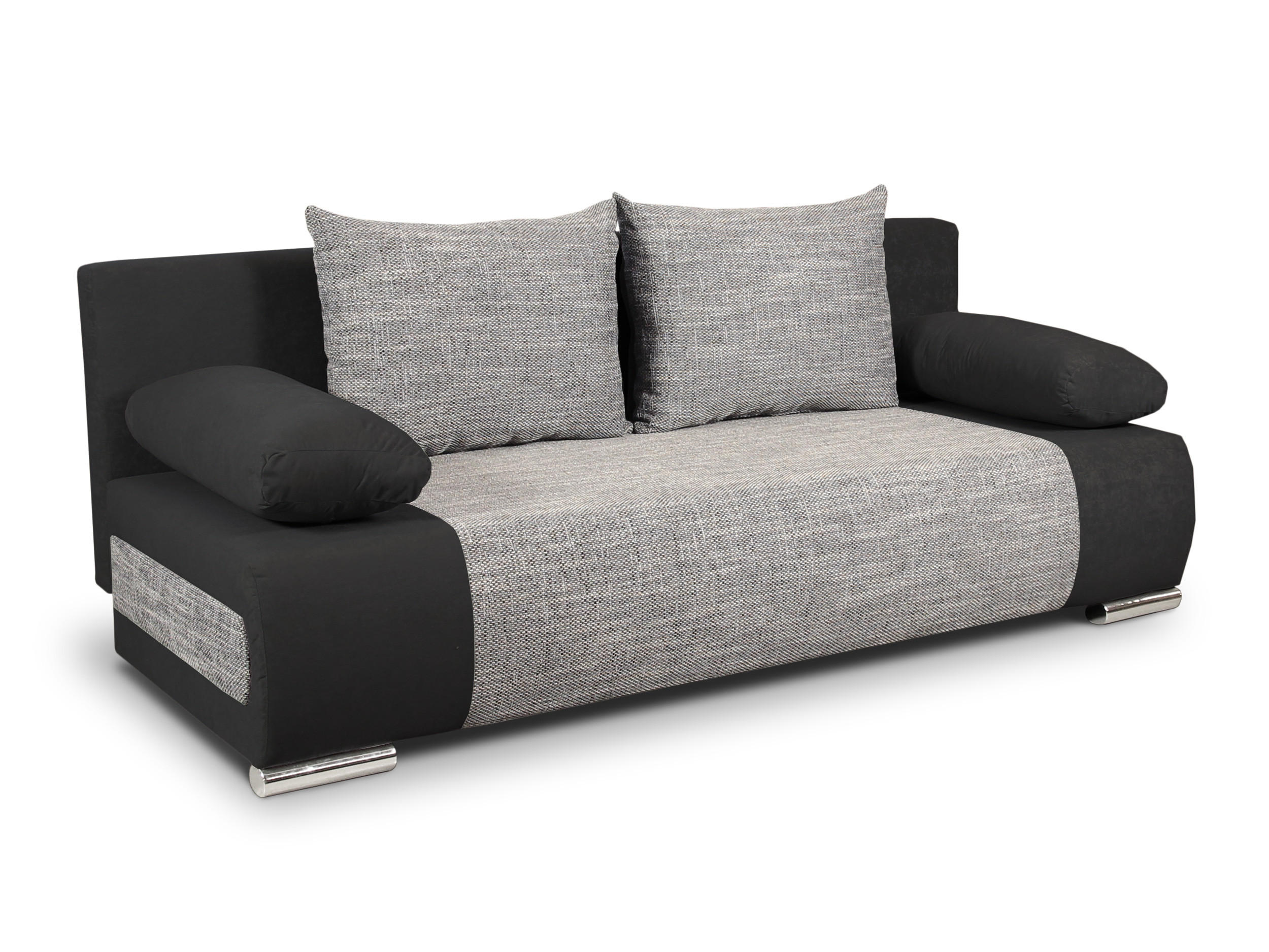 SCHLAFSOFA Naki - Silberfarben/Grau, Holz/Kunststoff (200/85/85cm)