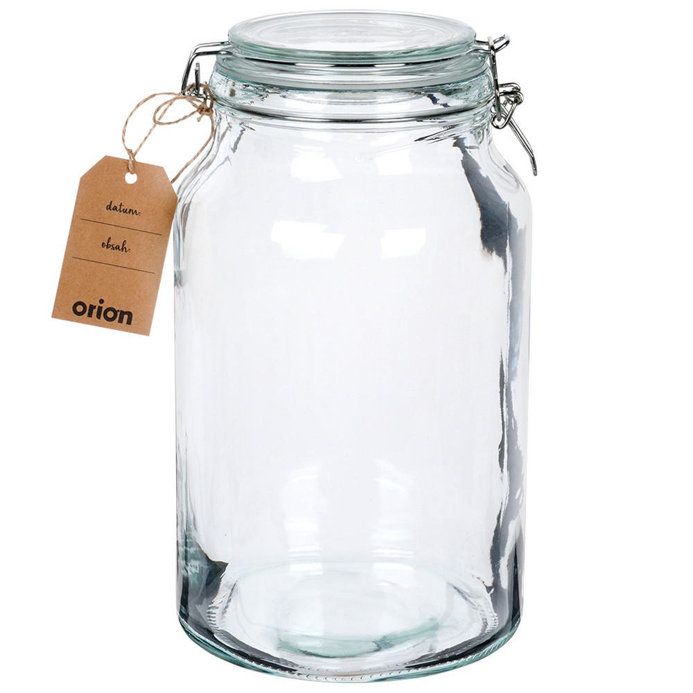 VORRATSGLAS Clipverschluss 4,2 l Transparent - Transparent, Glas (4.2L) - Orion 