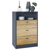 KOMMODE Pino Fronten in Eiche Natur - Eichefarben, Holzwerkstoff (56/86.5/36cm) - Vladon