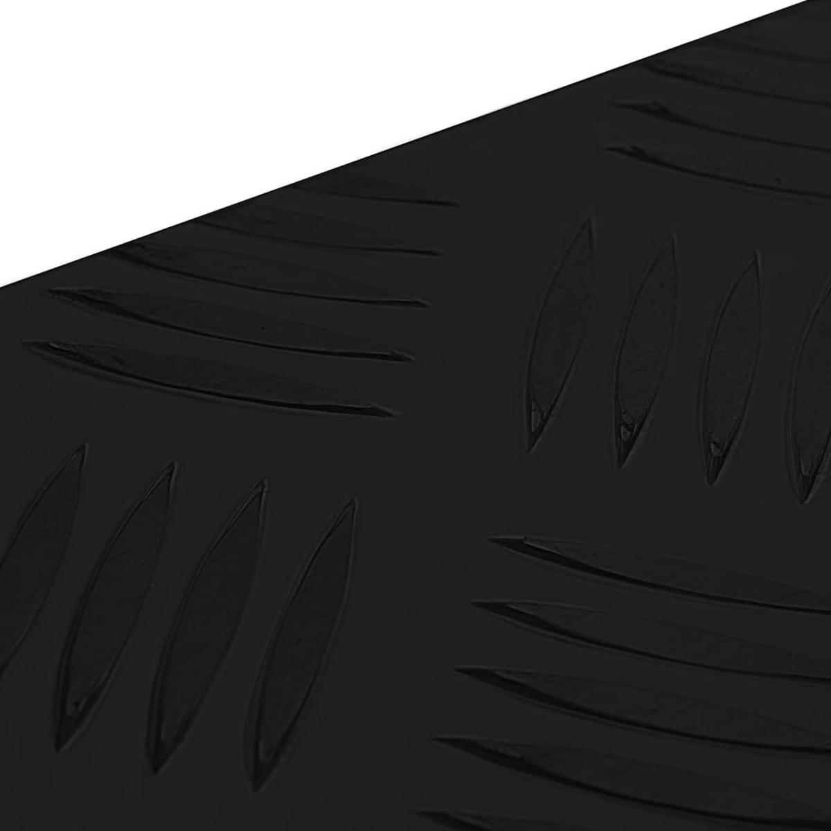 ALUMINIUMBOX mit Deckel Metallkiste 80x30x35 cm Schwarz - Schwarz, Metall (80/35/30cm) - DELUKE