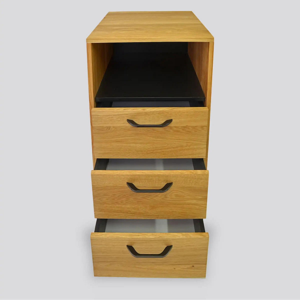 EICHENHOLZSCHRANK mit Schubladen für Wohn- und Schlafzimmer JORGEN - Eichefarben, Holz (50/115/45cm) - Rawood Furniture