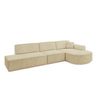ECKSOFA Ottomane Rechts ARRIO-L2 - 328x171x83 cm Beige - Beige, Holzwerkstoff/Textil (328/171cm) - ALTDECOR