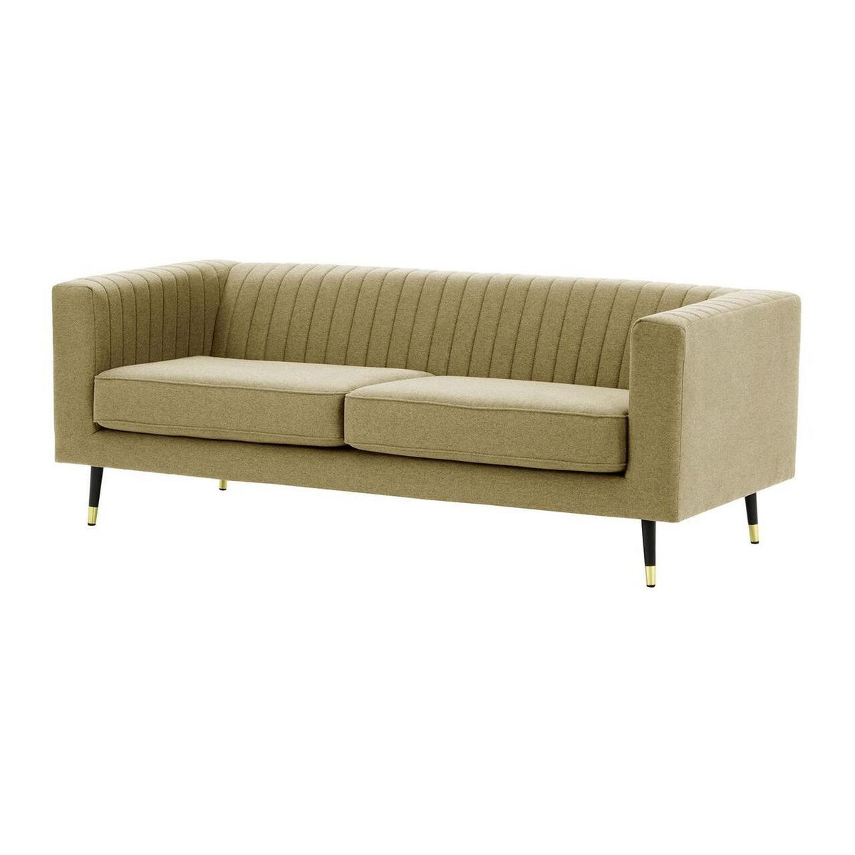 DREISITZER SOFA Slender-Baku 10 - Beige, Holz/Textil (201/71/83cm) - SLF24