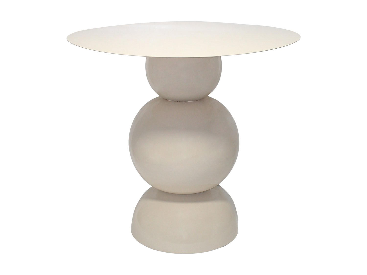 BEISTELLTISCH aus Metall - Cremefarben - JESINA - Creme, Metall (60/60/55cm) - Vente-Unique