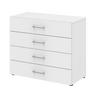 AKTENSCHRANK - 4 Schubkästen - Weiß - Weiß, Holzwerkstoff (80/72/34.4cm) - Röhr