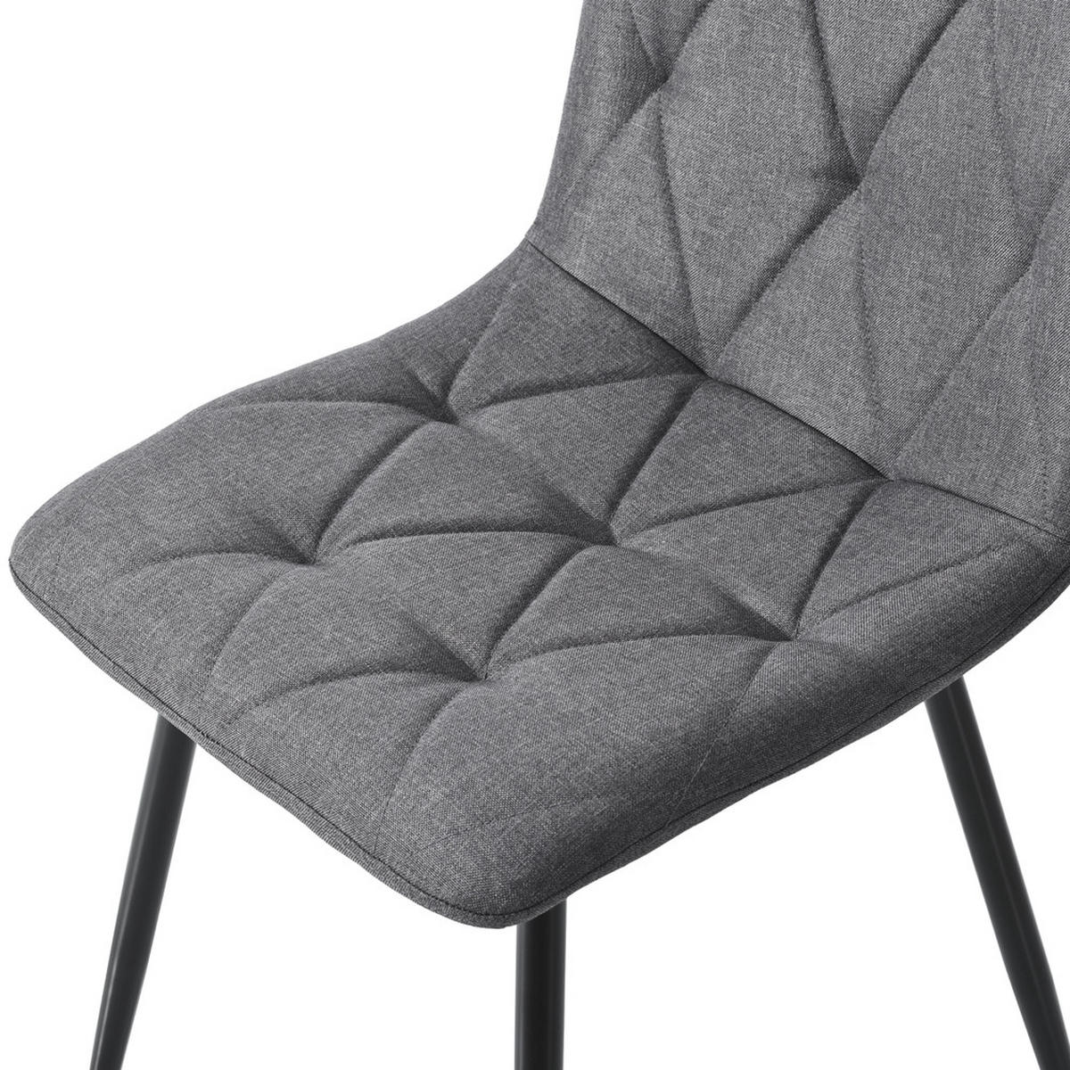 TISCHGRUPPE 5-tlg Marmoroptik 117x68cm Dunkelgrau - Grau, Metall (74/10/130cm) - Raelunyi
