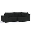 ECKSOFA AVION mit Schlaffunktion Schwarz im Neve Stoff - Schwarz, Holz/Holzwerkstoff (253/148cm) - AltaBeds
