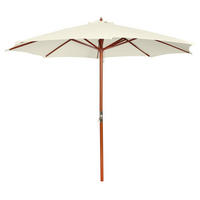 SONNENSCHIRM 300/258 Cm Sandweiss - Weiß, Textil (300/300cm) - vidaXL