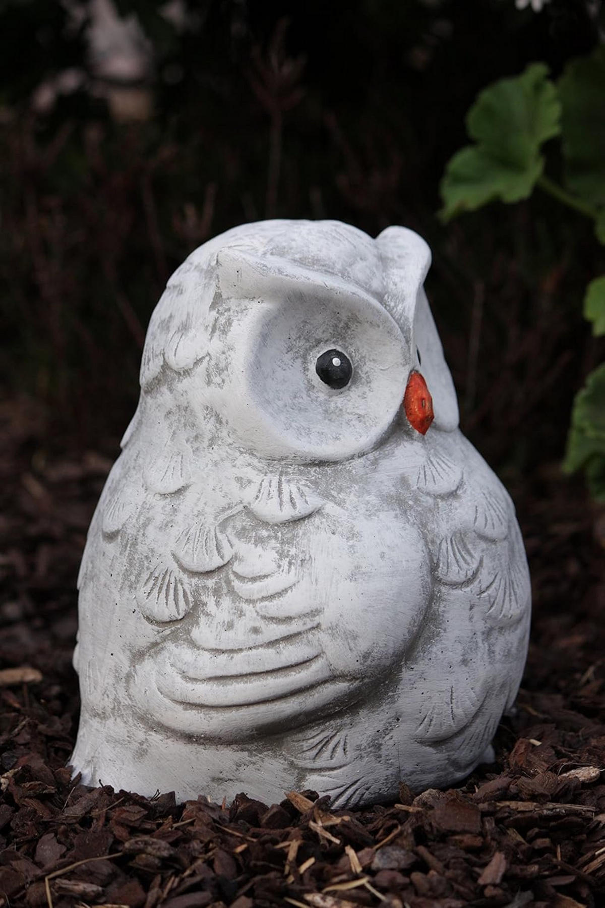 STEINFIGUR Eule Hedwig, massiver Steinguss,frostfest - Grau, Stein (15/20/15cm) - stoneandstyle