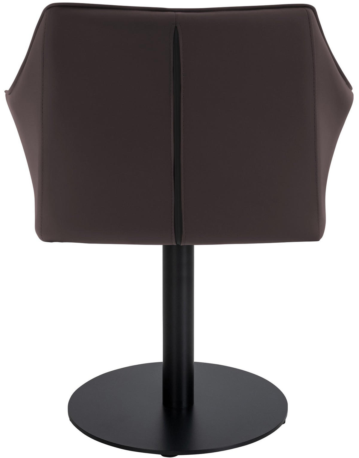 SESSEL Lederlook braun - Schwarz/Braun, Textil/Metall (64/75/48cm) - CLP