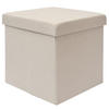 SITZWÜRFEL 38/38 cm, Faltbar 42 Liter Beige-Grau - Beige, Kunststoff (38/38/38cm) - Dunedesign