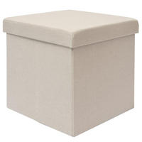 SITZWÜRFEL 38/38 cm, Faltbar 42 Liter Beige-Grau - Beige, Kunststoff (38/38/38cm) - Dunedesign