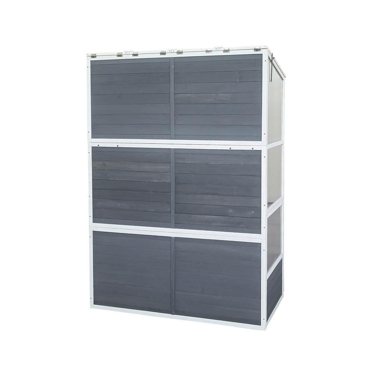 GEWÄCHSHAUS YANA GREEN - Grau - Grau, Holz (74/198/135cm)