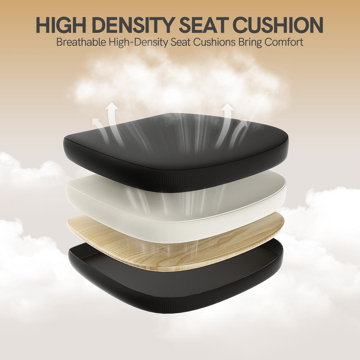 DREHSTUHL Netzbespannung Sitzkomfort Schwarz - Schwarz, Metall (23/52/62cm) - Rattrix