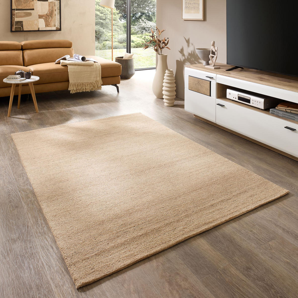 TUFTTEPPICH Natur Loop 250x350 cm - Sandfarben, Textil (250/350cm) - Natur Pur