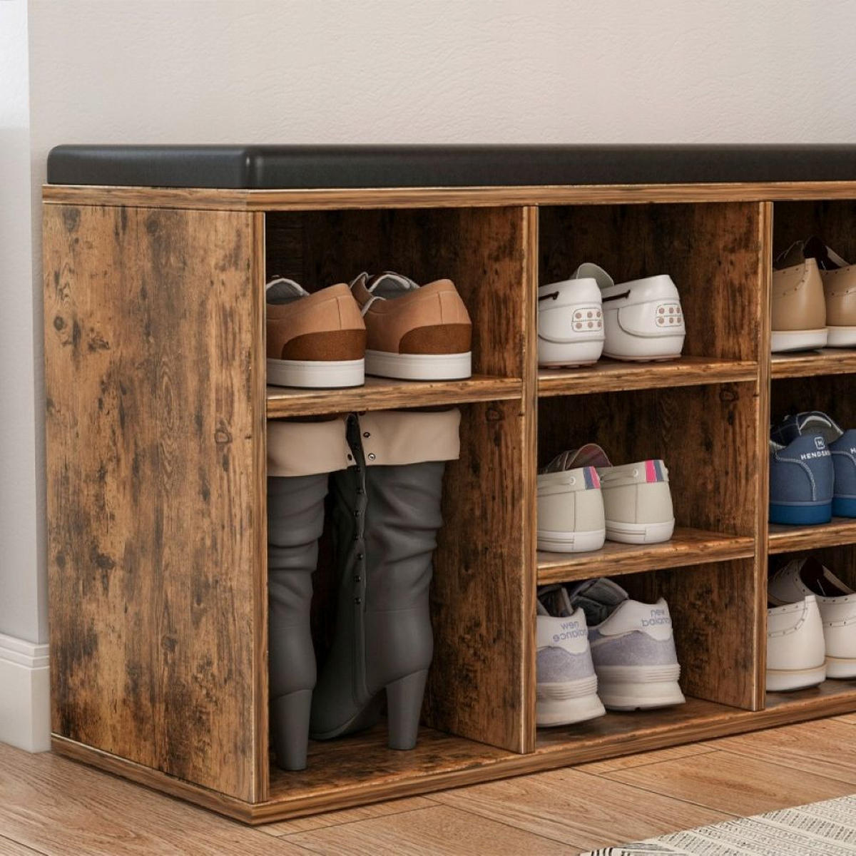 SCHUHSCHRANK, braun 104/30/48 cm - Braun, Holzwerkstoff (104/48/30cm)