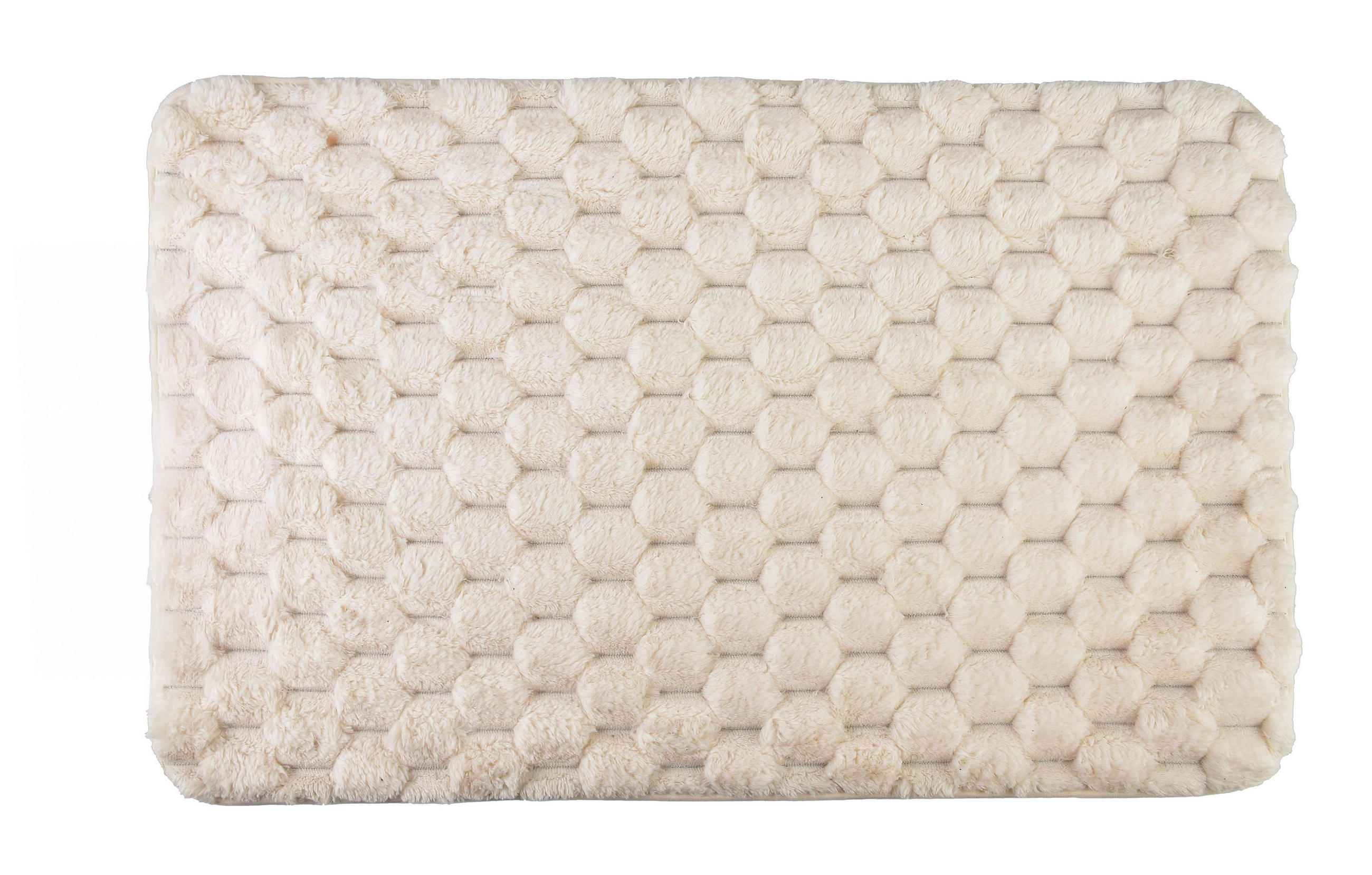 BADTEPPICH Zac Creme 80/50/2 cm Textilien - Creme, Textil (50/80cm) - Mondex
