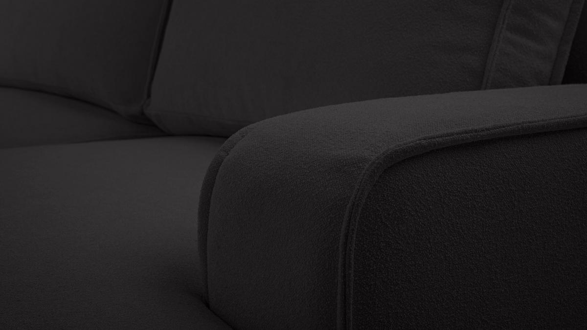 ECKSOFA L Form Ablia Schwarzes 267/168/87 cm mit Schlaffunktion R - Schwarz, Kunststoff/Textil (267/168cm) - AX Living