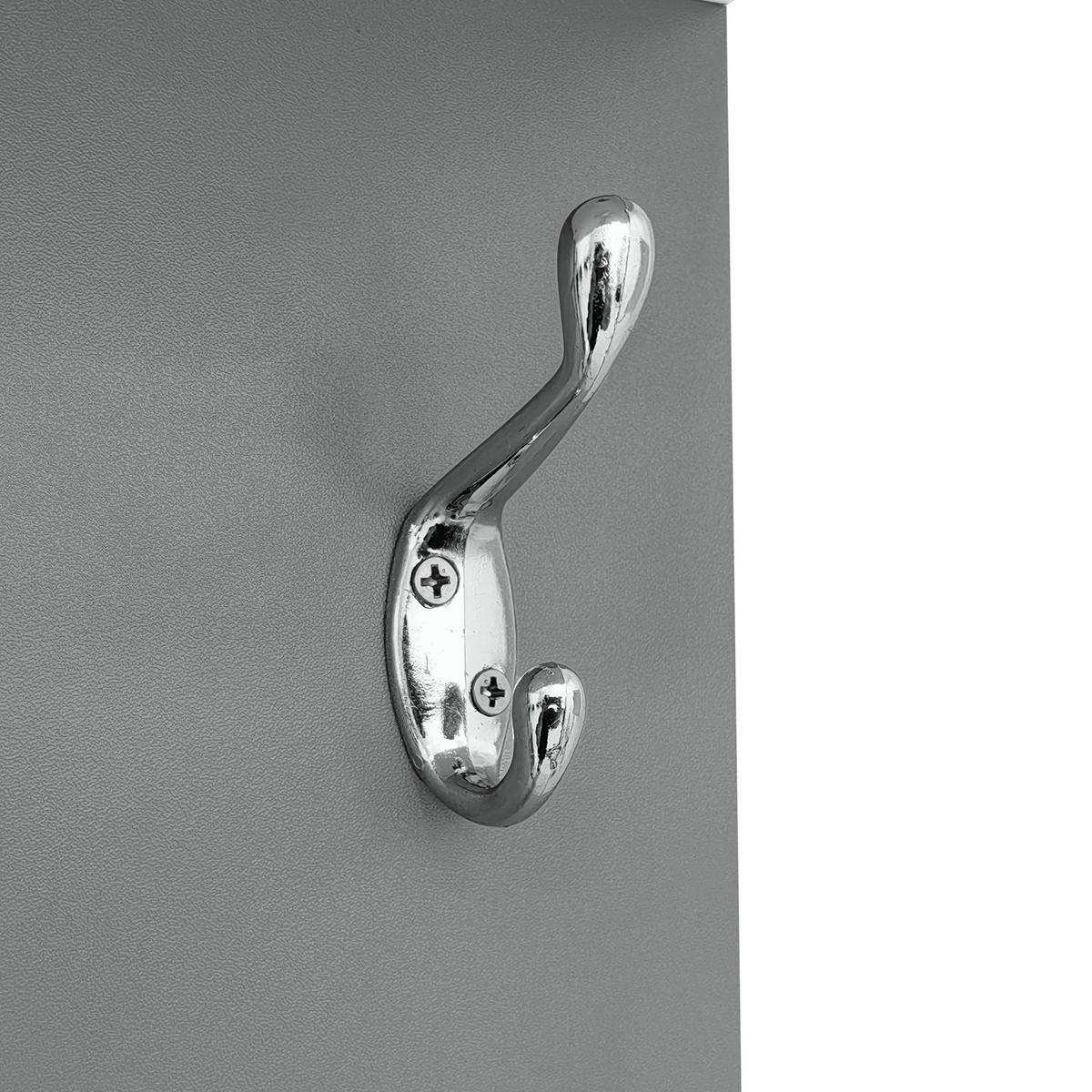 SCHUHSCHRANK aus Spanplatte 80x25x96,5cm in Grau mit verstellbaren Einlegeböden - Grau, Holzwerkstoff (80/96.5/25cm) - Modfu