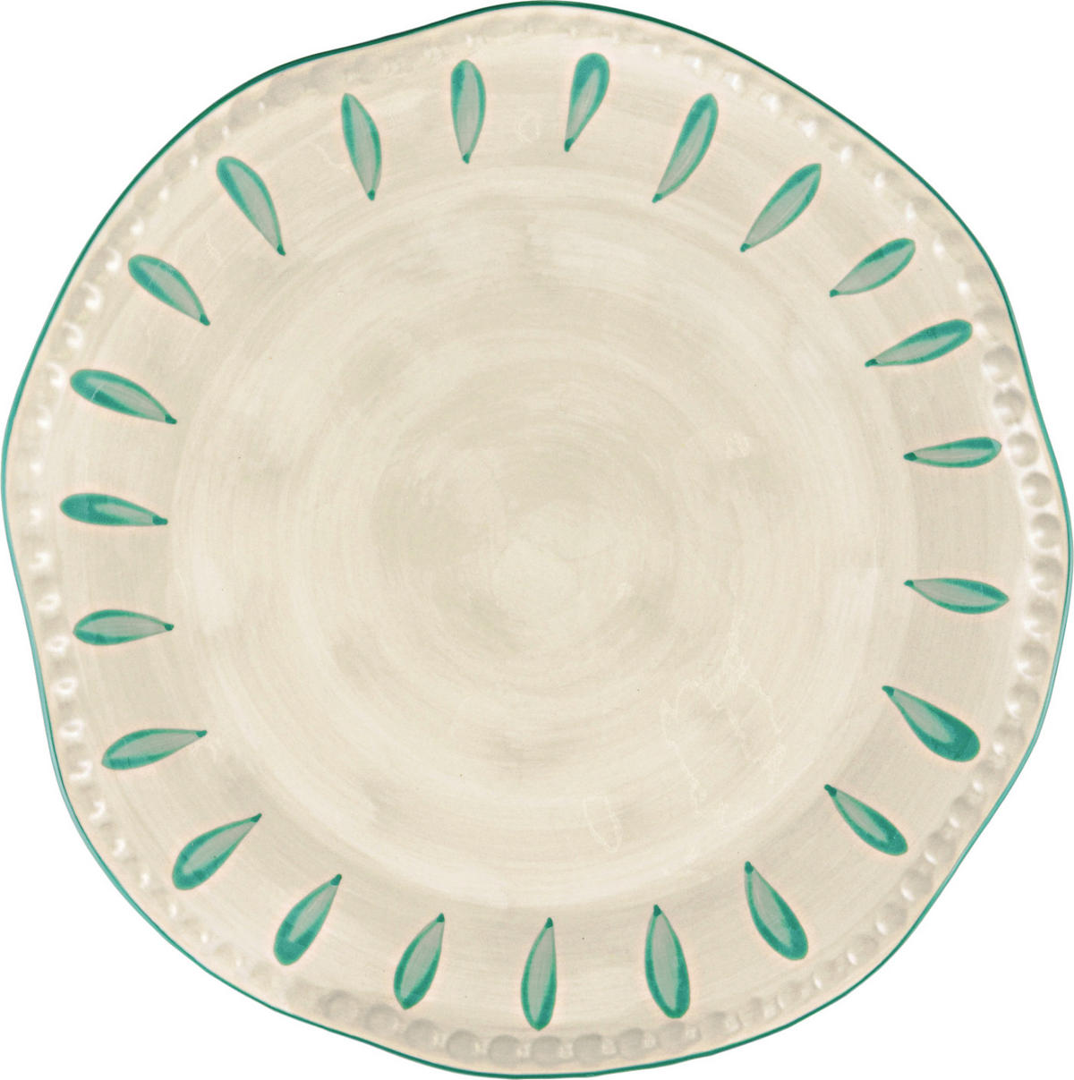 SERVIERTELLER Domitilla Aqua Grün - Multicolor, Keramik (32cm) - Rose & Tulipani