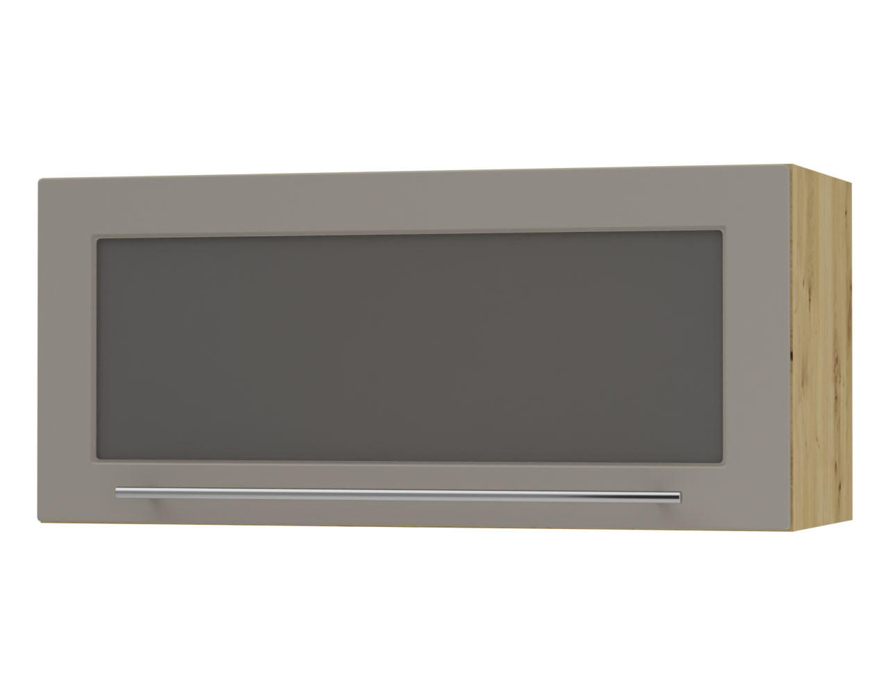 KLAPPHÄNGESCHRANK Kvantum W4BS/80-AV Beige Matt / Eiche Artisan Matt 80 / 32,5 / 36cm - Beige/Eiche Artisan, Holz/Holzwerkstoff (80/36/32.5cm) - Feldmann-Wohnen