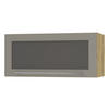 KLAPPHÄNGESCHRANK Kvantum W4BS/80 Beige Matt / Eiche Artisan Matt 80 / 32,5 / 36cm - Beige/Eiche Artisan, Holz/Holzwerkstoff (80/36/32.5cm) - Feldmann-Wohnen