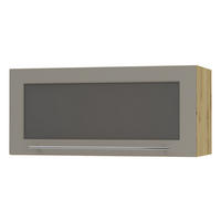 KLAPPHÄNGESCHRANK Kvantum W4BS/80 Beige Matt / Eiche Artisan Matt 80 / 32,5 / 36cm - Beige/Eiche Artisan, Holz/Holzwerkstoff (80/36/32.5cm) - Feldmann-Wohnen