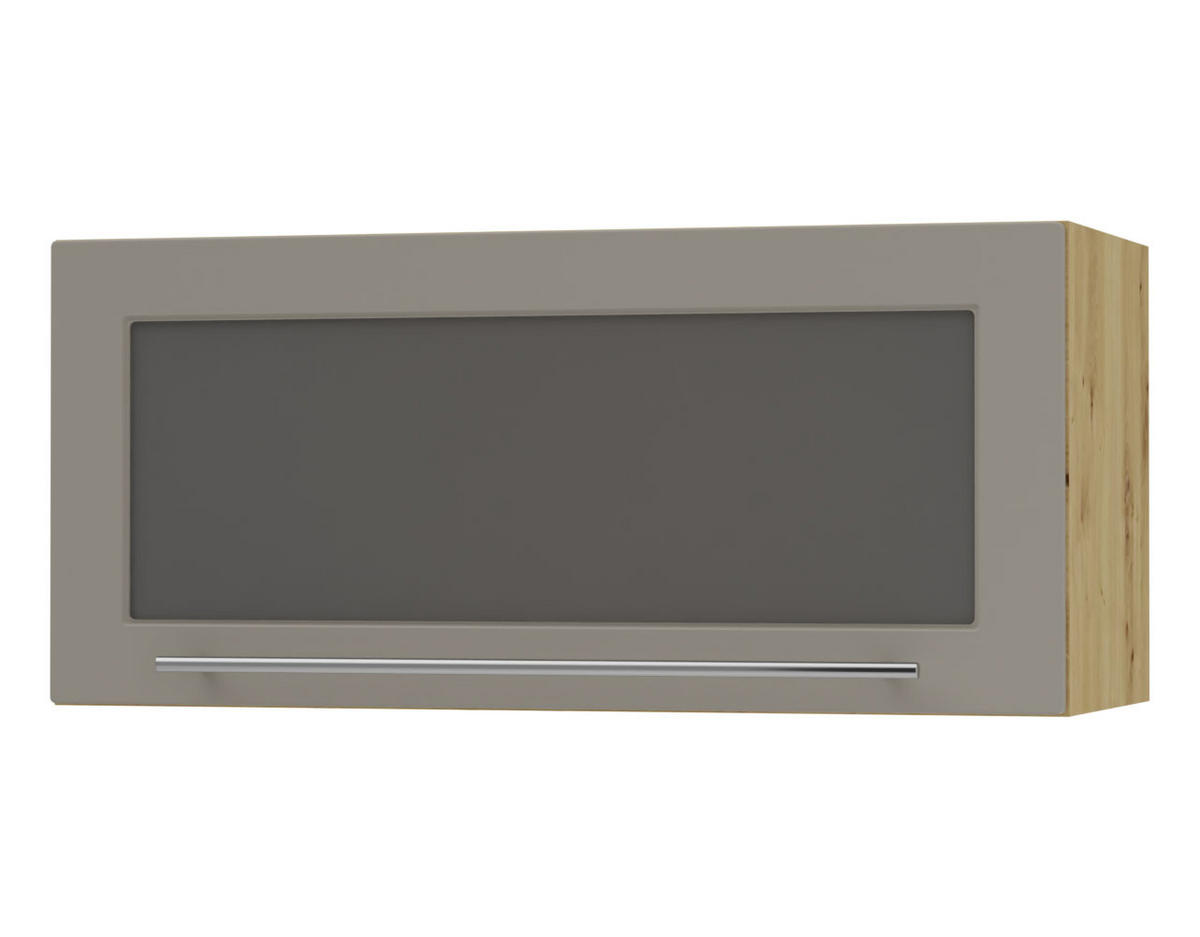 KLAPPHÄNGESCHRANK Kvantum W4BS/80 Beige Matt / Eiche Artisan Matt 80 / 32,5 / 36cm - Beige/Eiche Artisan, Holz/Holzwerkstoff (80/36/32.5cm) - Feldmann-Wohnen