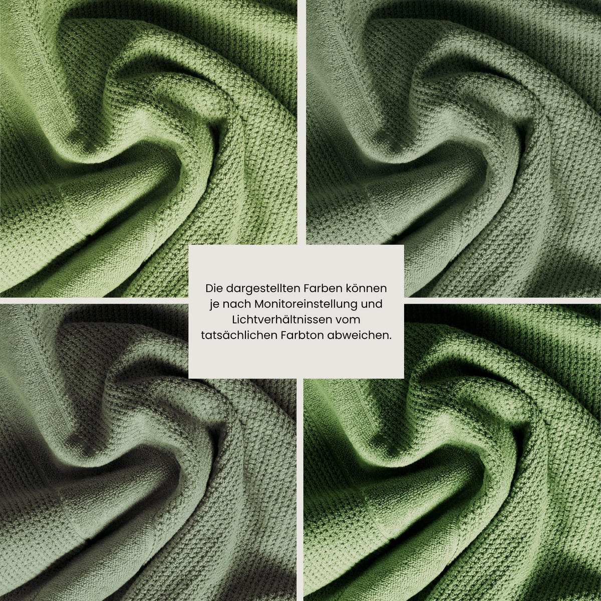 HANDTUCHSET Turin - 4-teilig - 50x100 cm - Grün - Grün, Textil (50/100cm) - SCHIESSER