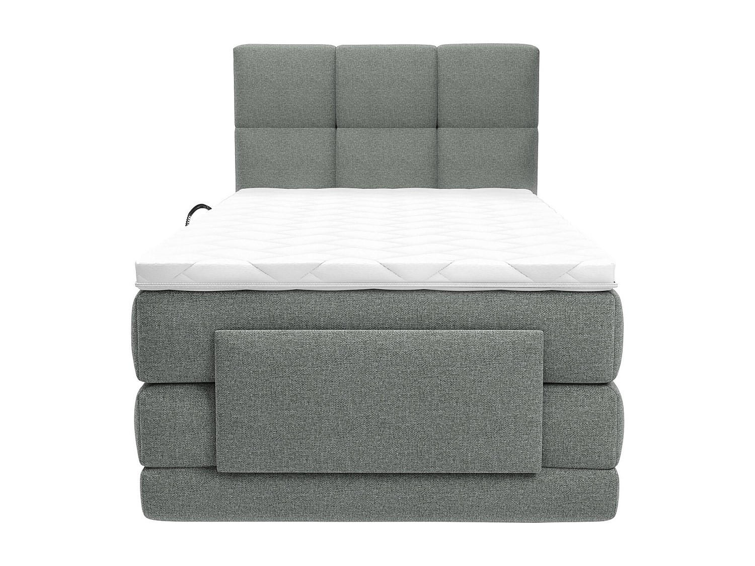 Vente-Unique Boxspringbett Hellgrau 100x200 cm