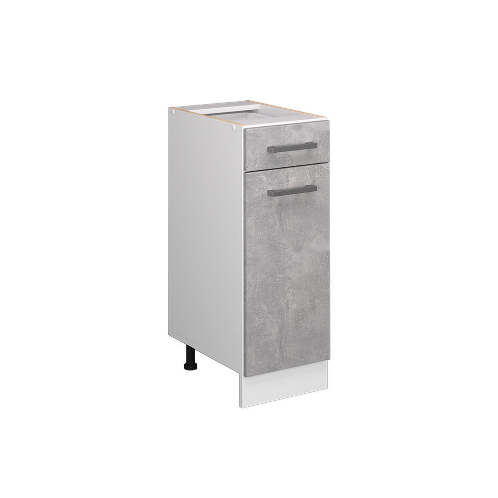 KÜCHENUNTERSCHRANK R-Line Beton 30 cm ohne AP - Schieferfarben/Hellgrau, Holzwerkstoff (30/81.6/46cm) - Vicco
