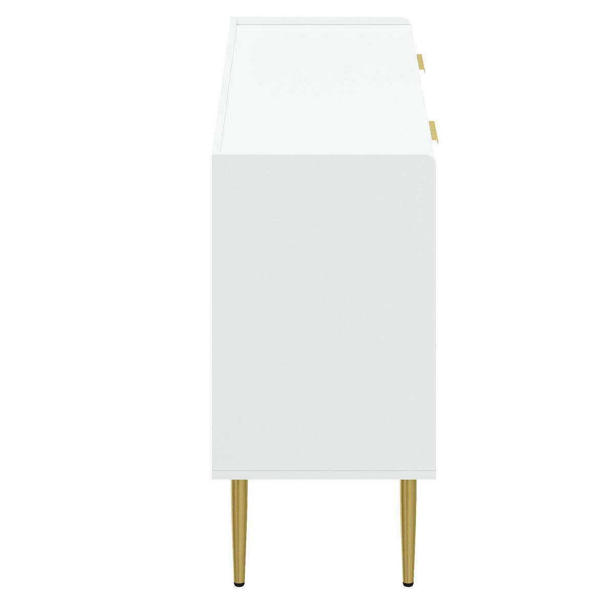 KOMMODE 140/38/75 cm aus MDF mit 4 Türen und verstellbaren Einlegeböden Weiß - Weiß, Holzwerkstoff (140/75/38cm) - Modenvie