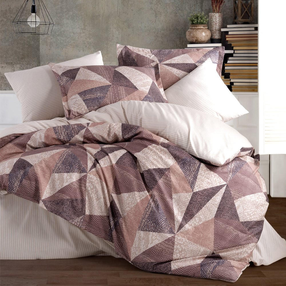 BETTWÄSCHE 5-teilig 200/200 cm DORA - Braun, Textil (200/200cm) - ROLFNERS