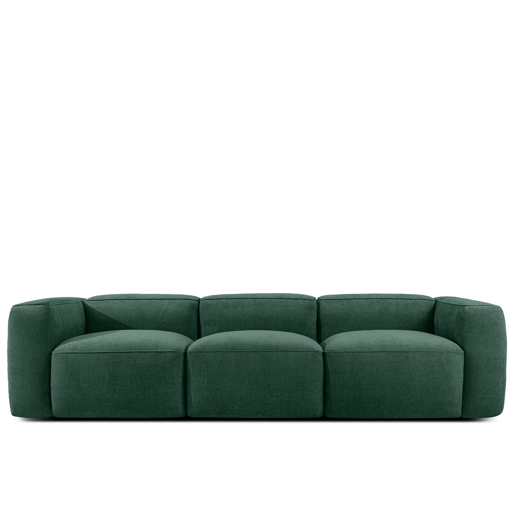 3-SITZER SOFA FUBBO, Dunkelgrün - Dunkelgrün, Holz/Holzwerkstoff (290/73/96cm) - KONSIMO®