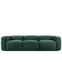 3-SITZER SOFA FUBBO, Dunkelgrün - Dunkelgrün, Holz/Holzwerkstoff (290/73/96cm) - KONSIMO®