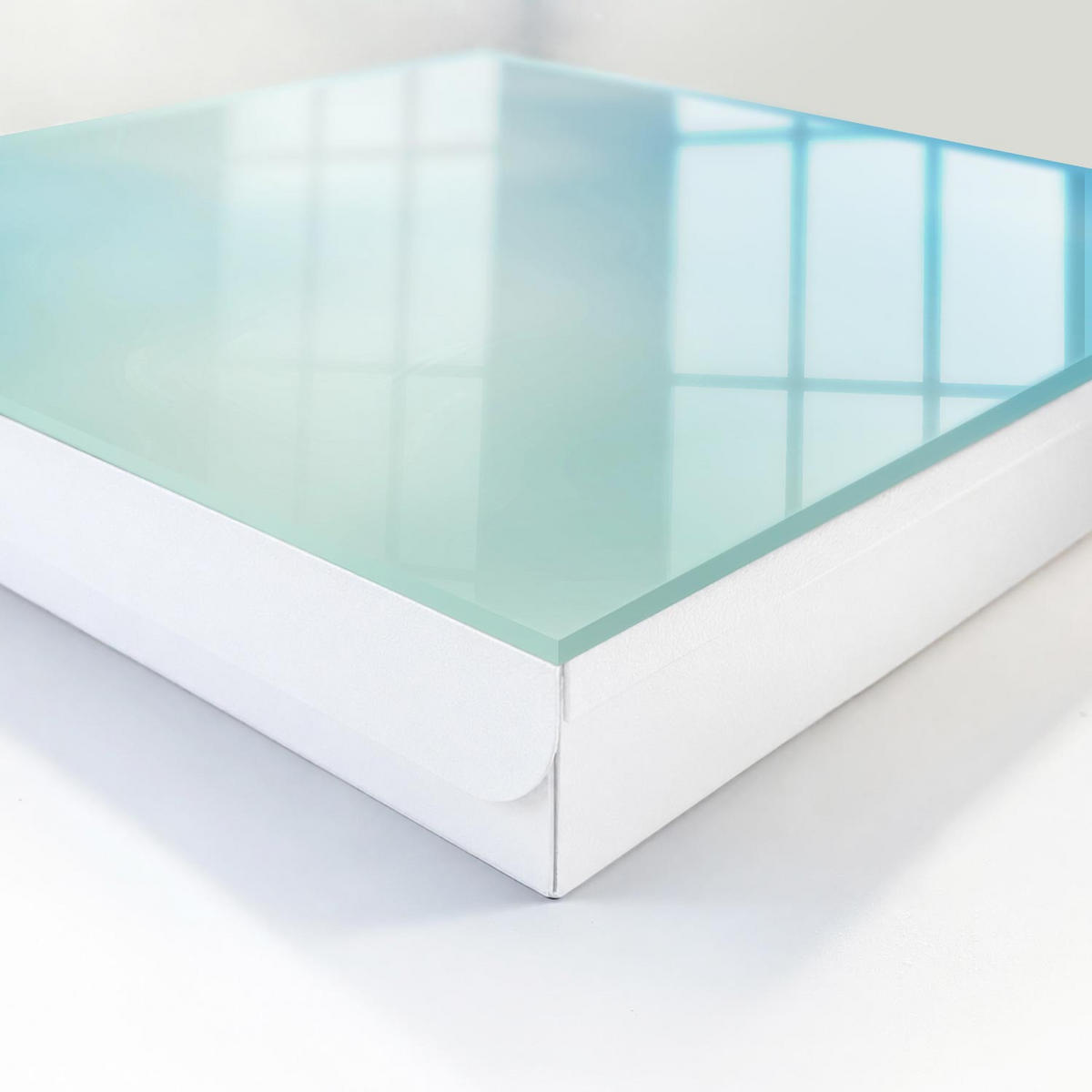 SCHLÜSSELBOX Weiß 30x30 cm – Türöffnung nach rechts - Himmlischer Traum - Blau, Metall (30/30/5cm) - TULUP