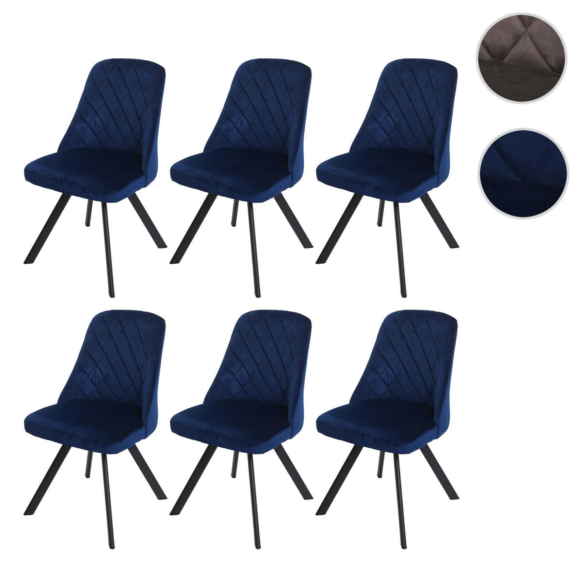 ESSZIMMERSTUHL Blau - Blau, Textil (48/84/51cm) - MCW