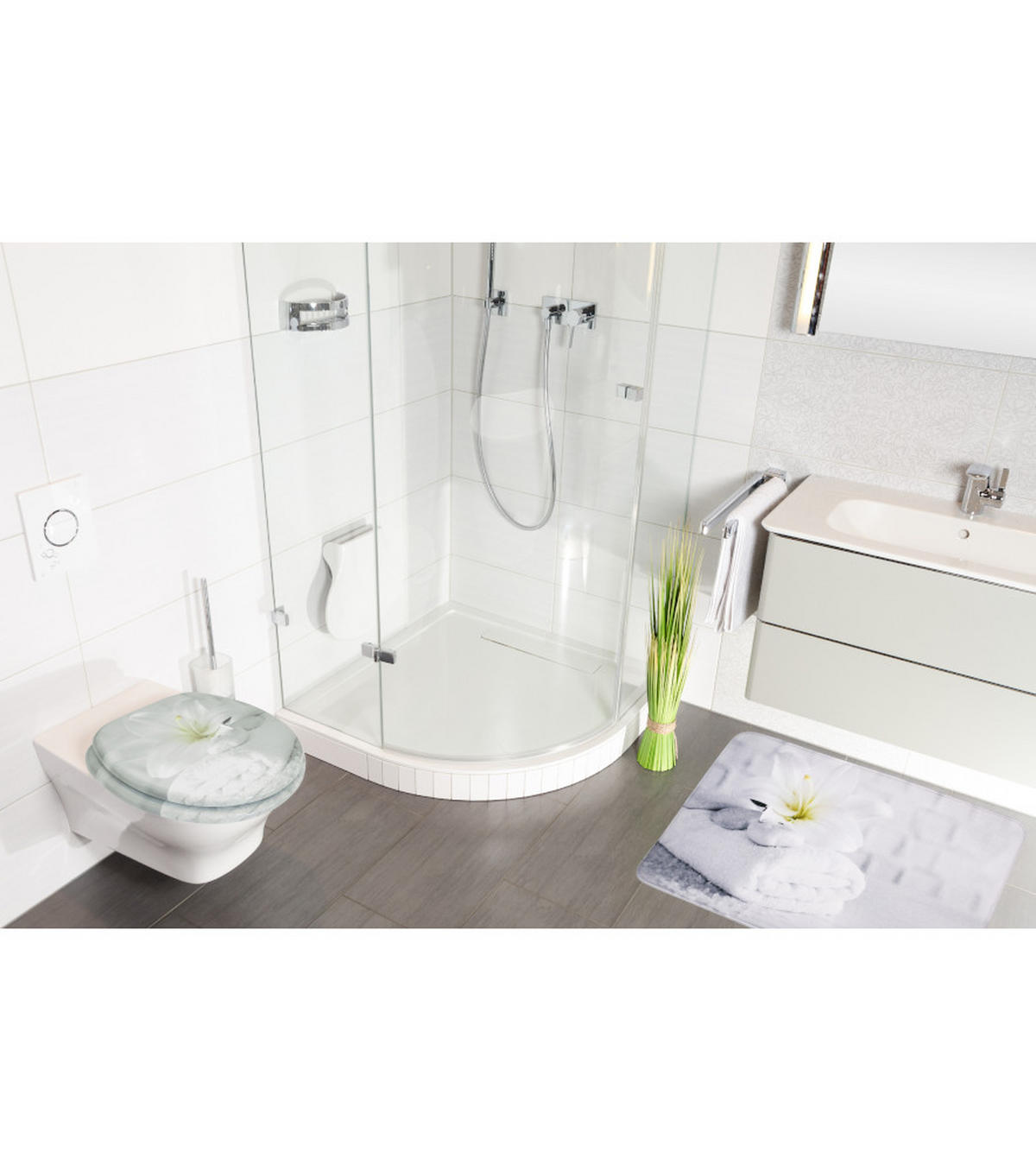 BADTEPPICH Good Feeling 50 x 80 cm - Weiß, Textil (50/80cm) - Sanilo