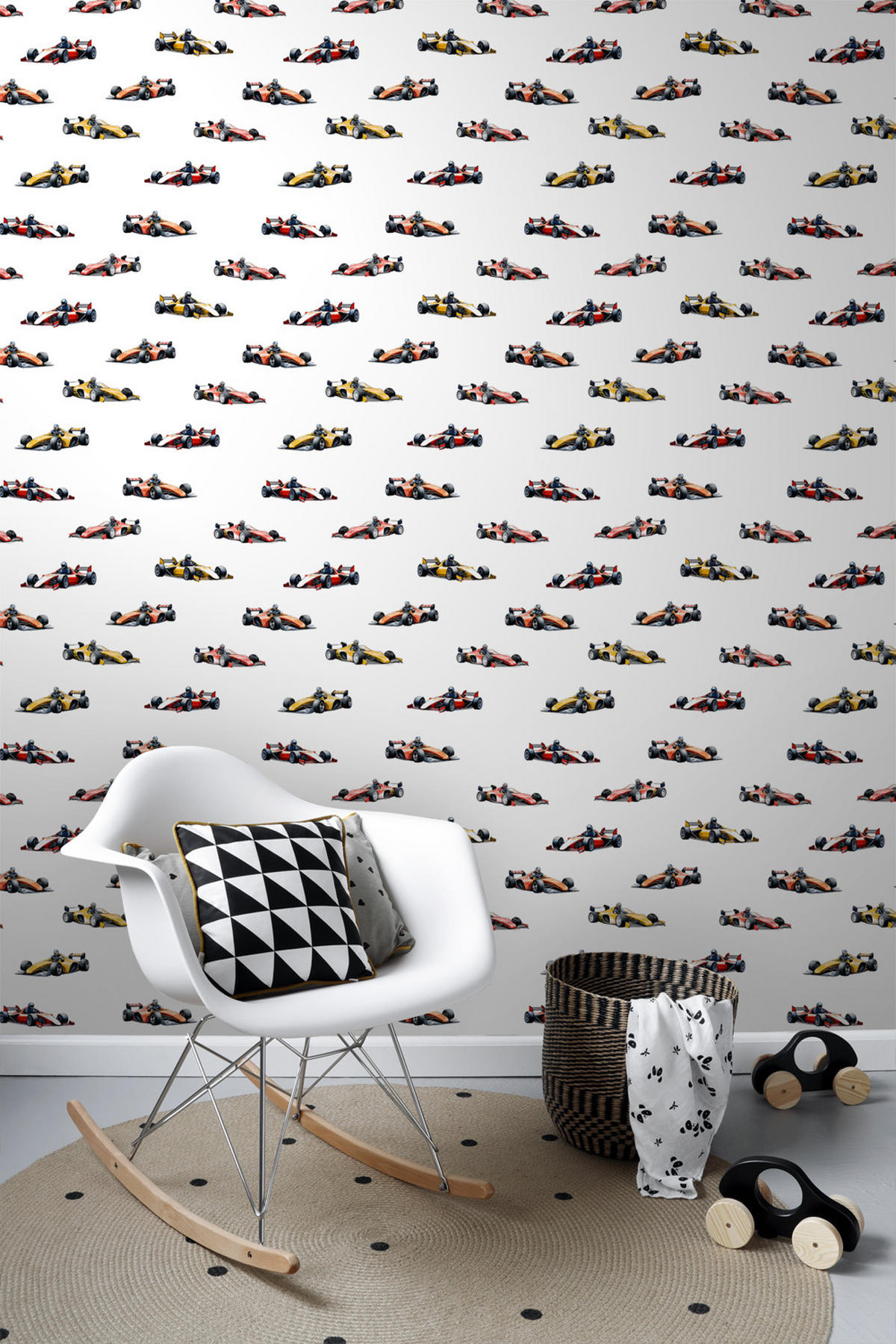 TAPETE Rennwagen 50 x 900 cm - Rot, Papier (50/0.1cm) - Sanders & Sanders