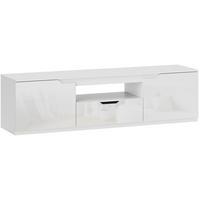 TV-LOWBOARD mit 2 Türen und Schublade 160 cm Weiß - Weiß, Holz (38/43/160cm) - Beauniv