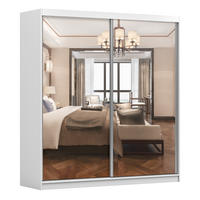 SCHIEBETÜRENSCHRANK - Ben 20 (Weiß, 203 cm) - Weiß, Holzwerkstoff/Metall (203/218/61cm) - Möblo