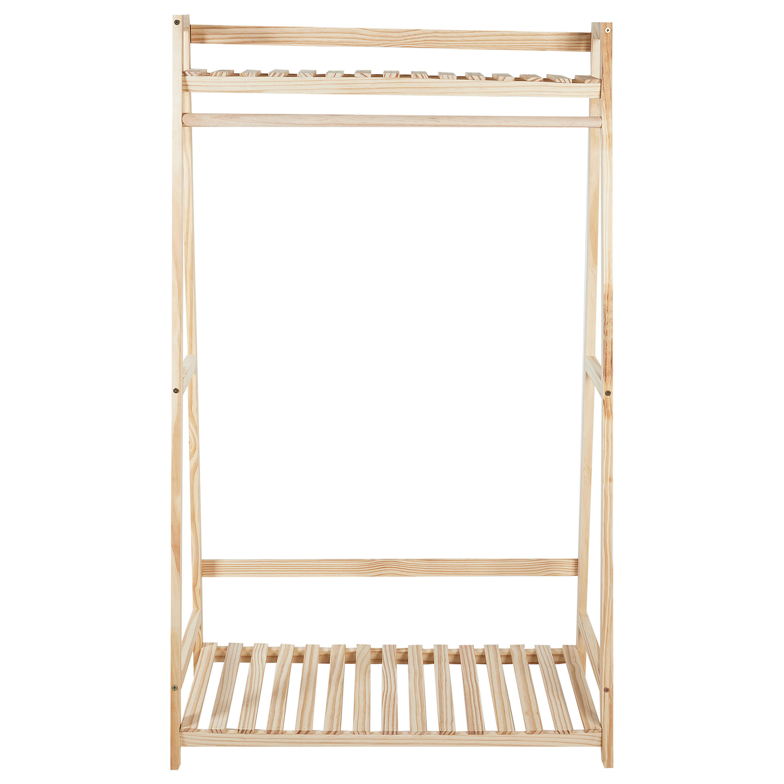 KLEIDERSTÄNDER Bambusholz hellbraun 135 cm Baker - Hellbraun, Holz (80/135/39cm) - Beliani