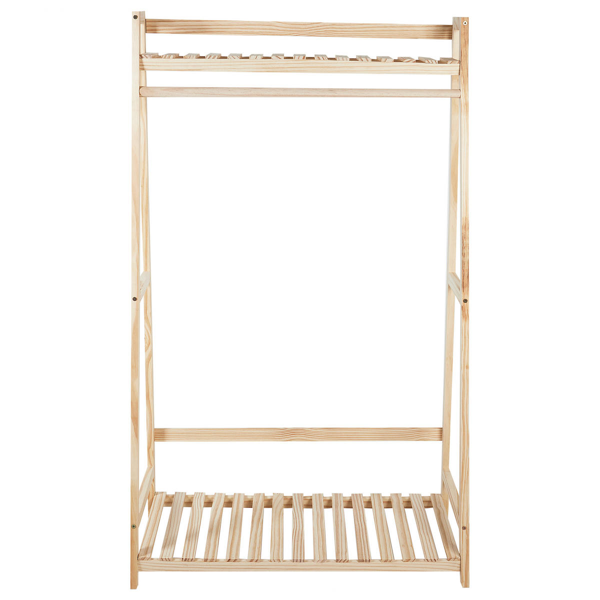 KLEIDERSTÄNDER Bambusholz hellbraun 135 cm Baker - Hellbraun, Holz (80/135/39cm) - Beliani
