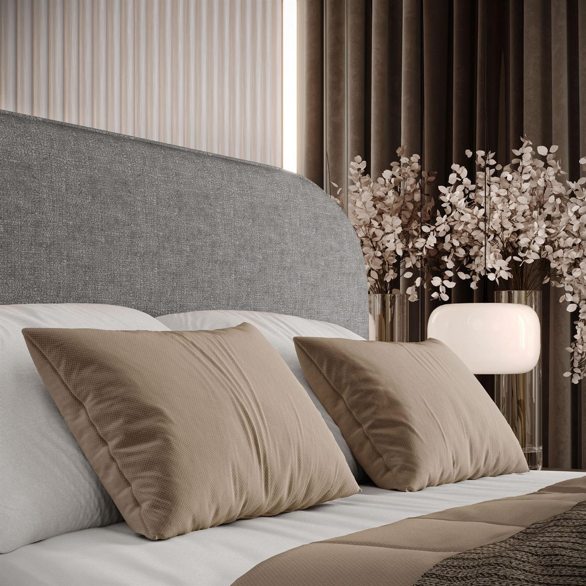 POLSTERBETT OLIMPIA mit Bettkasten 180x200, Perfect Harmony 82 - Grau, Textil (180/200cm) - Lookway