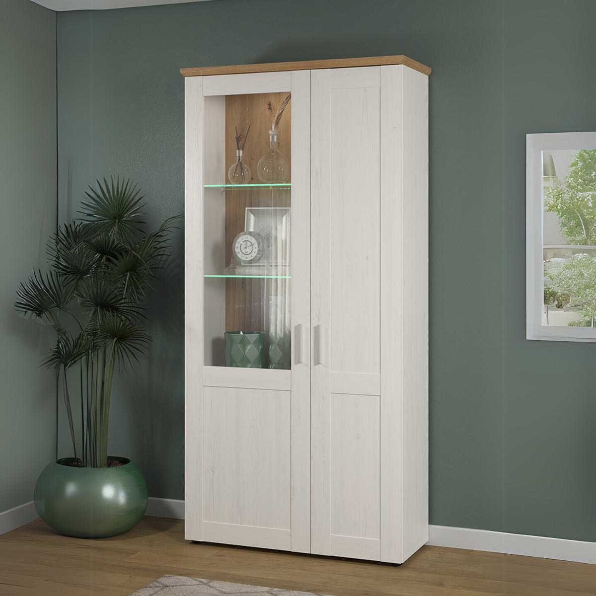 VITRINE Shade Pinienfarben - Pinienfarben, Holzwerkstoff (95/195/38cm) - Trendteam