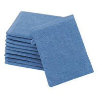 WASCHHANDSCHUH, 10er-Set, 16x21 cm, 100% Baumwolle, Blau - Dunkelblau, Textil (16/21cm) - Zollner